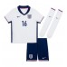 Camisa de Futebol Inglaterra Conor Gallagher #16 Equipamento Principal Infantil Europeu 2024 Manga Curta (+ Calças curtas)